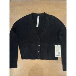 Lululemon Alpaca Wool Blend Black Cardigan Sweater Size XS - NWT